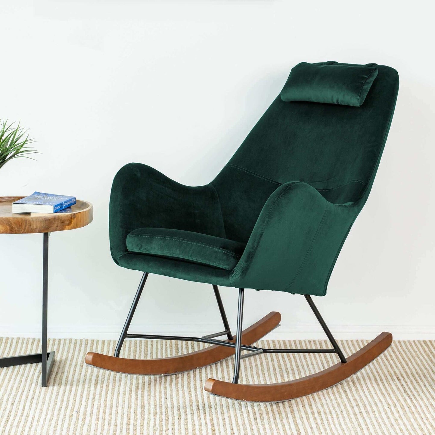 Chelsea Green Velvet  Rocking Chair