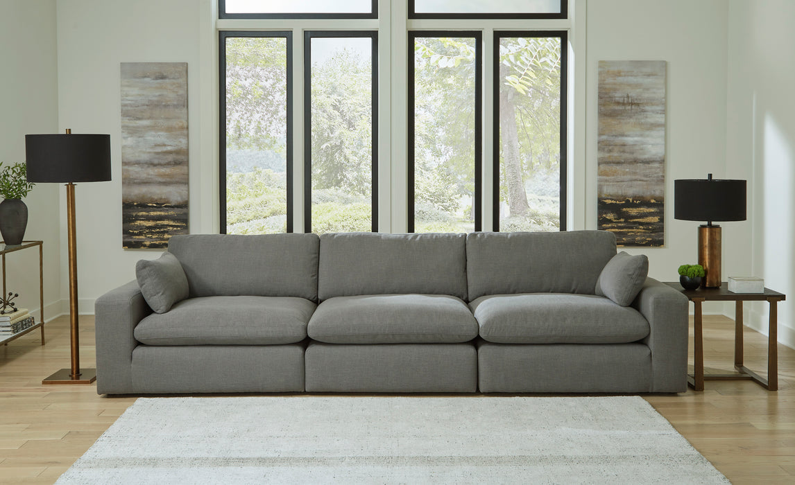 Elyza Smoke 3-Piece Sectional 10007