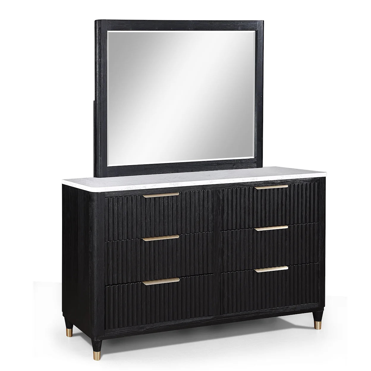 Kara Black Panel Bedroom Set B1400