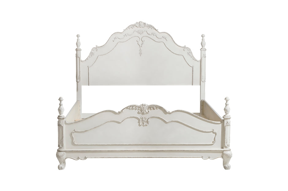 Cinderella Antique White Poster Youth Bedroom Set 1386