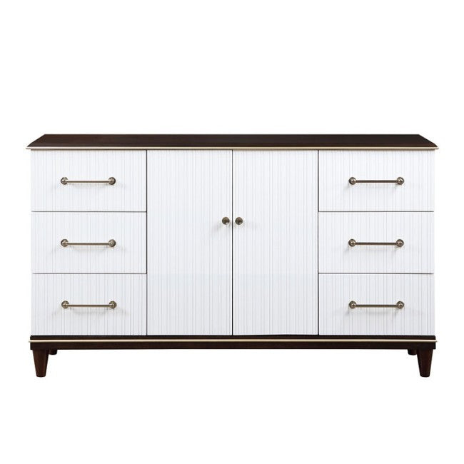 Niles White/Cherry Panel Bedroom Set 1451