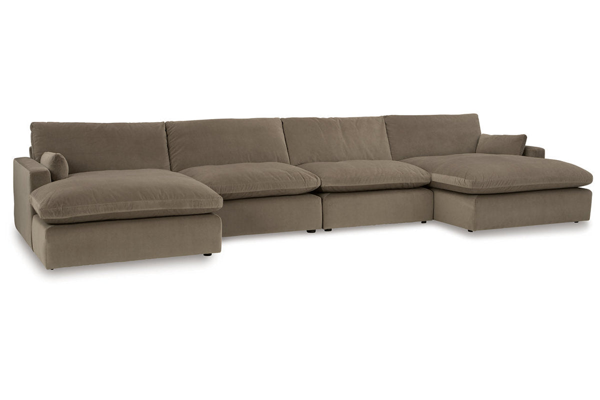 Sophie Cocoa 4-Piece Sectional with Chaise 15706