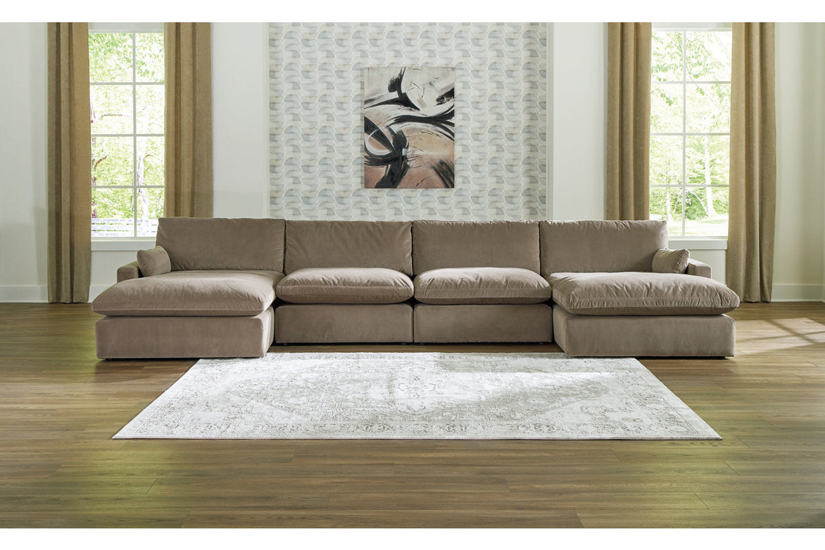 Sophie Cocoa 4-Piece Sectional with Chaise 15706