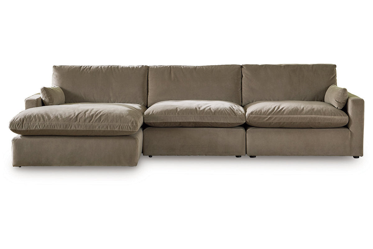 Sophie Cocoa 3-Piece Sectional Sofa Chaise  LAF 15706