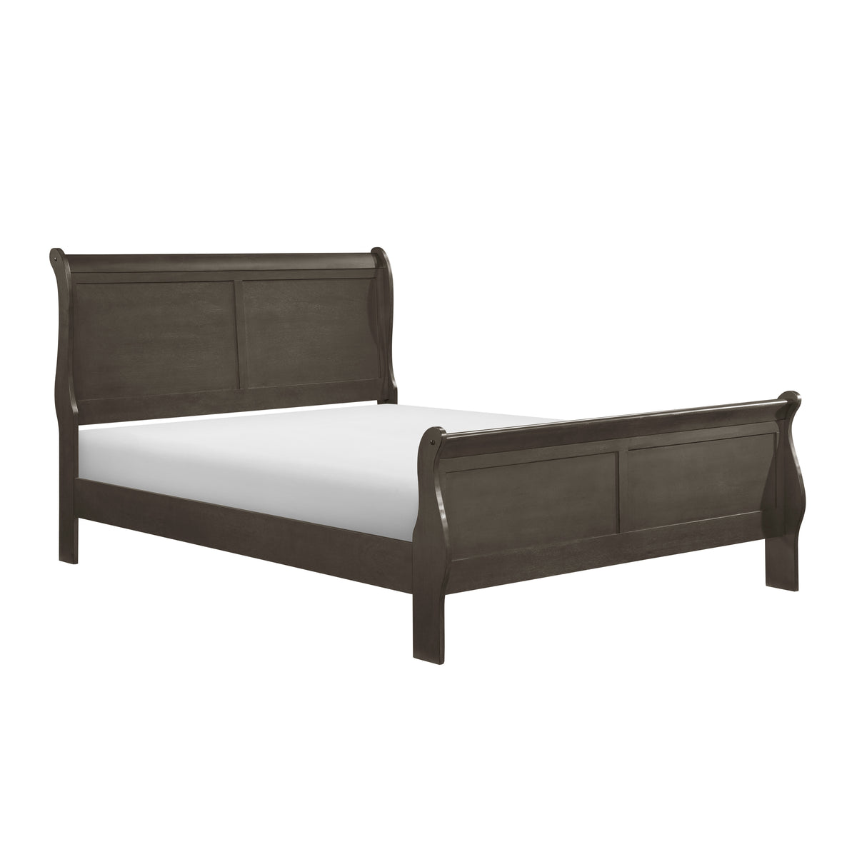 Louis Philip Gray King Sleigh Bed - Harwin Furniture