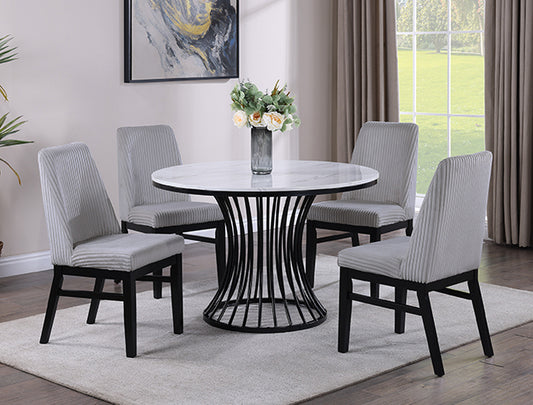 Hadley Light Grey 5pc Dining Set 2201