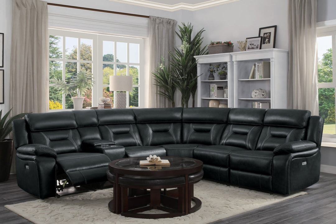 Amite Dark Gray  POWER Reclining Sectional | 8229