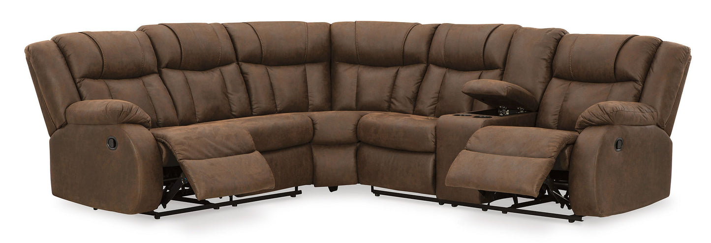 Trail Boys Walnut Reclining Sectional 82703