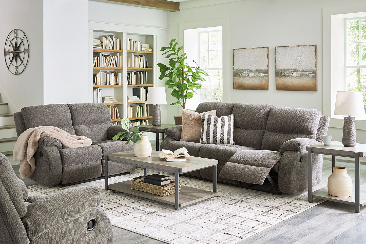 Scranto Brindle Sofa and Loveseat 66502