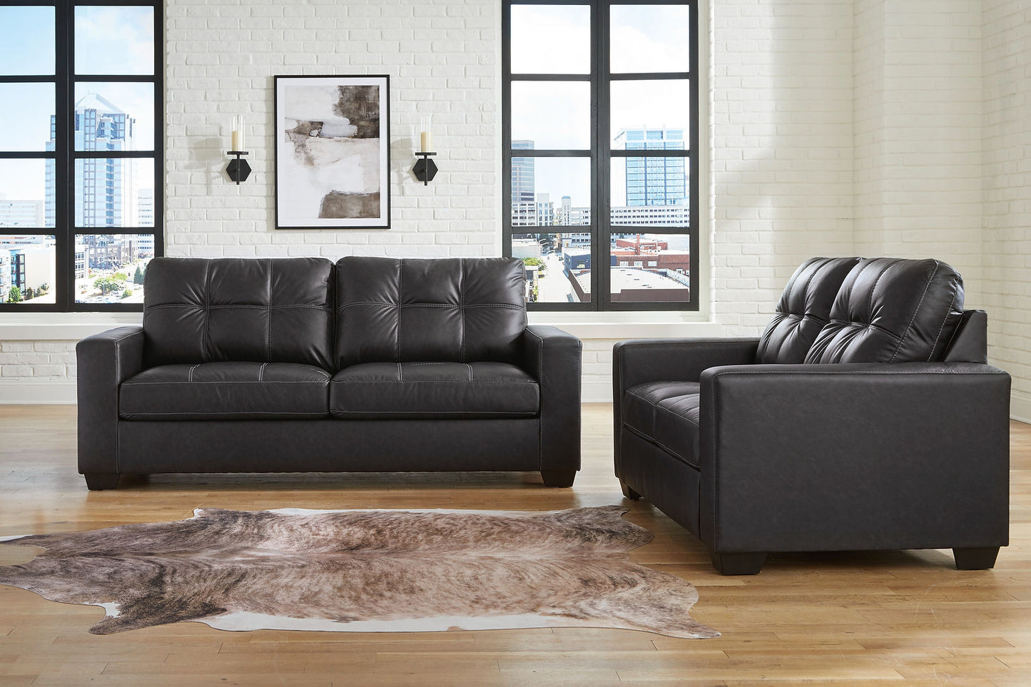 Barlin Mills Carbon Sofa and Loveseat 17004