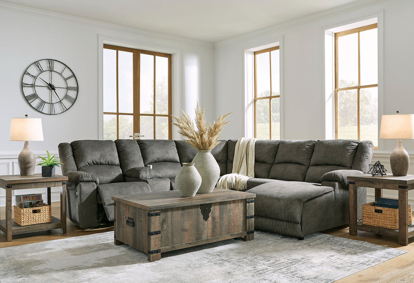 Benlocke Flannel Fabric Sectional 30402