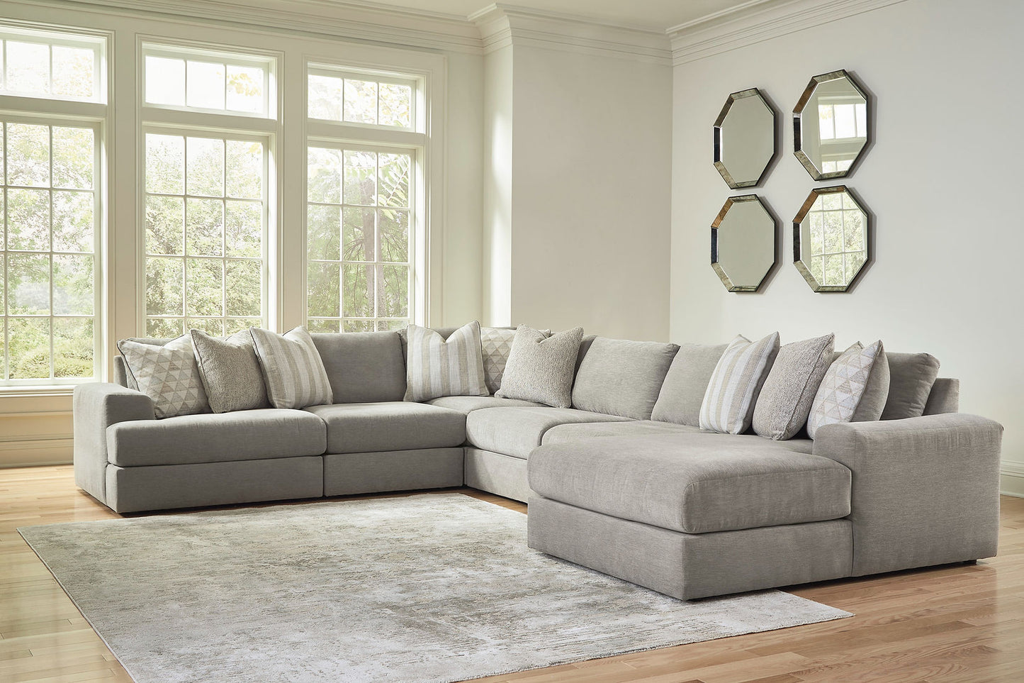 Avaliyah Ash 6pc RAF Sectional with Chaise 58103