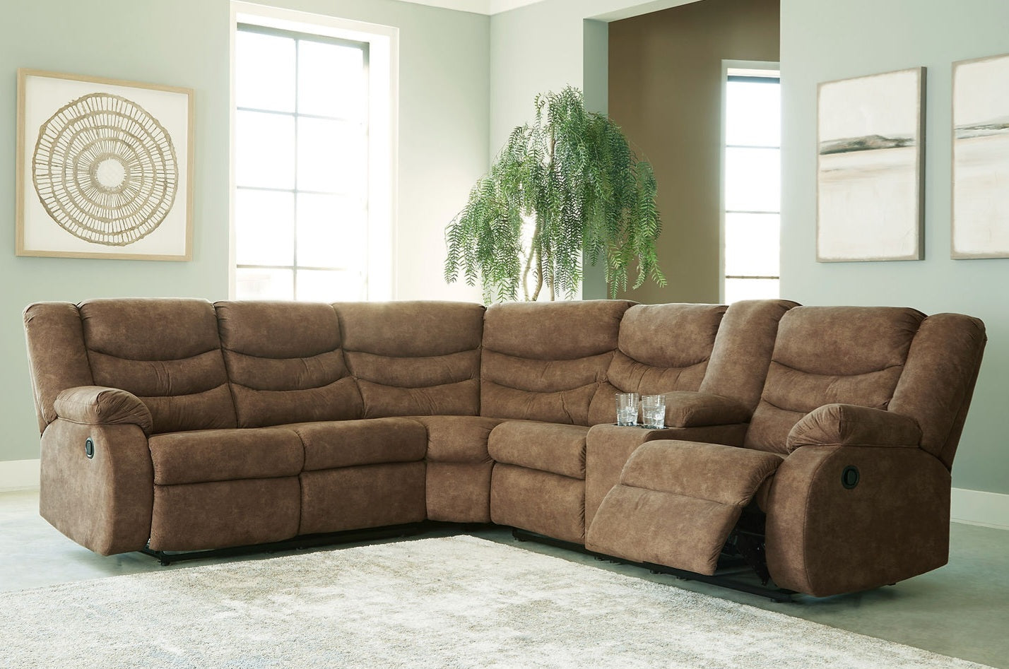 Partymate Brindle Reclining Sectional 36902