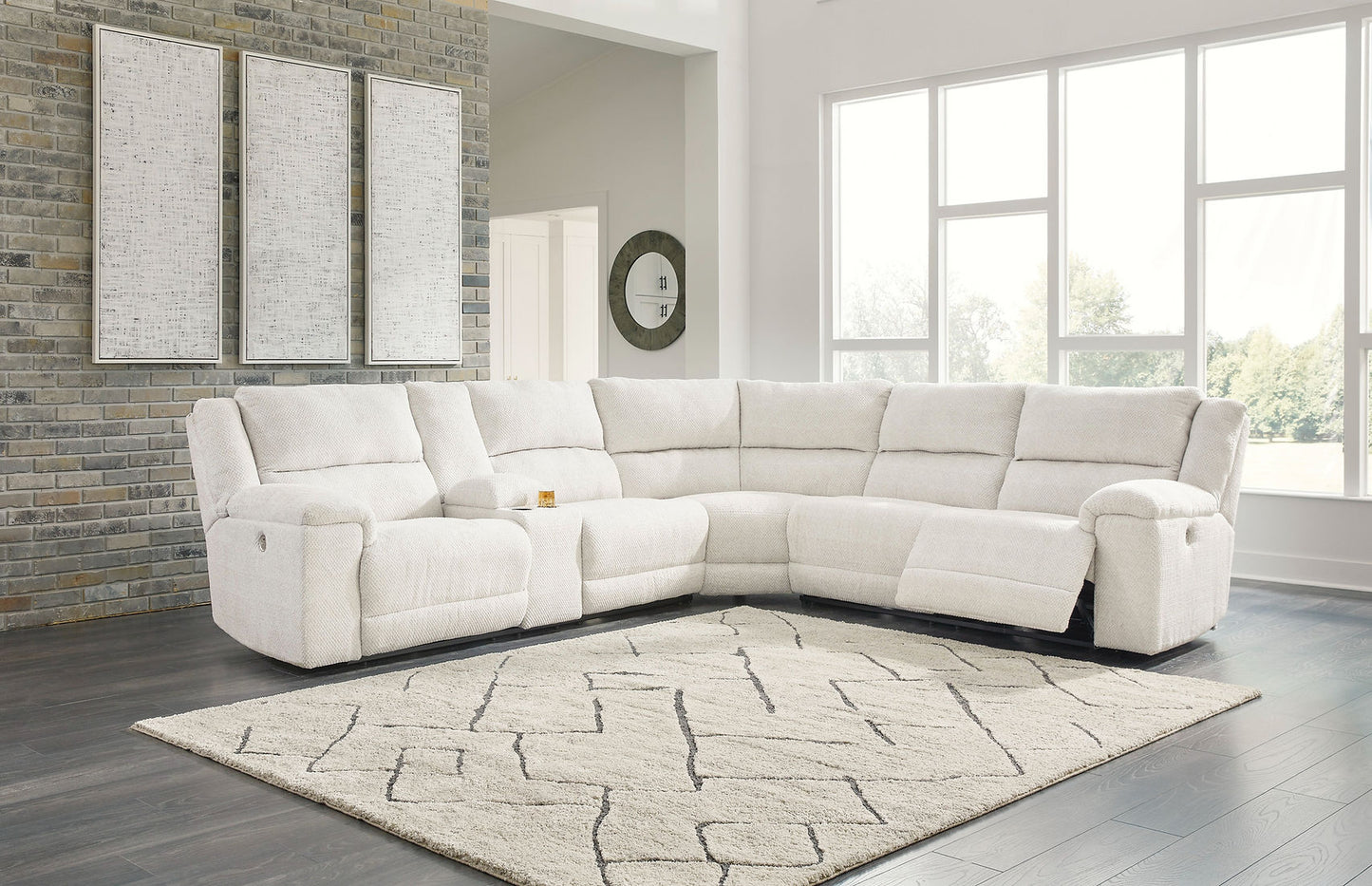 Keensburg Linen 3pc POWER Reclining Sectional 61807