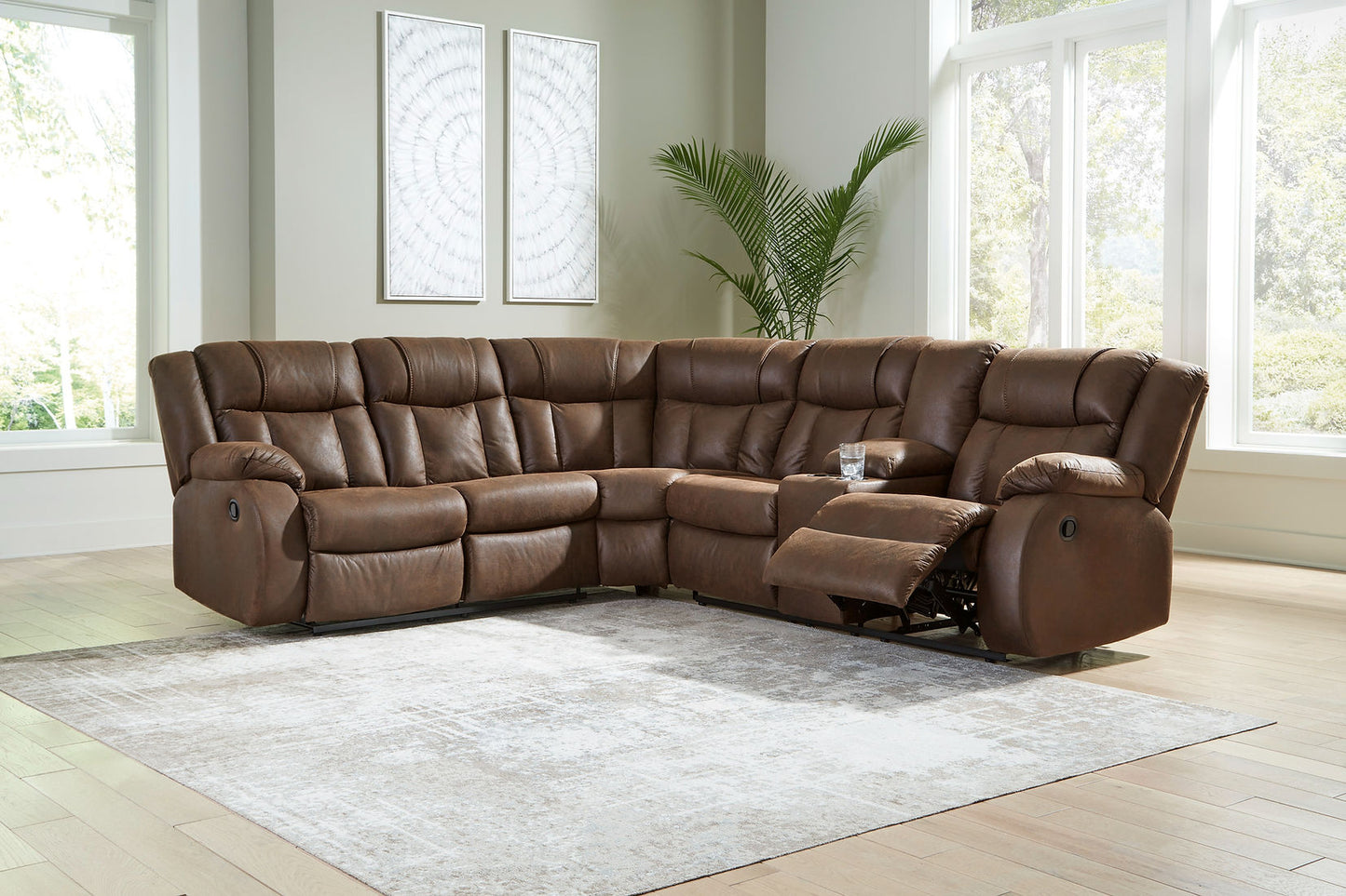 Trail Boys Walnut Reclining Sectional 82703