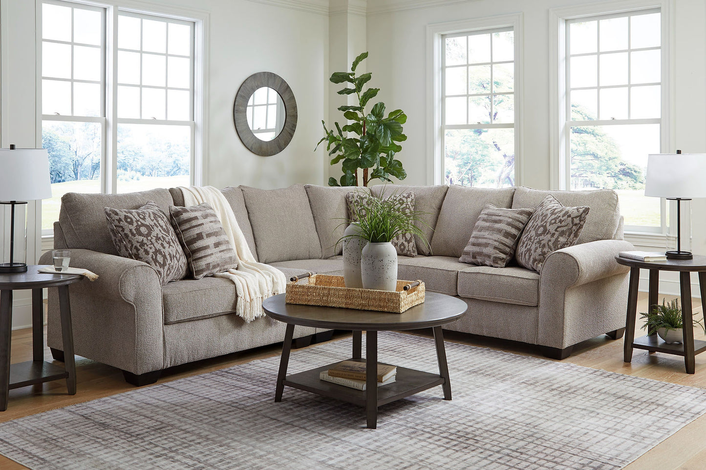 Claireah Umber Fabric Sectional  90603