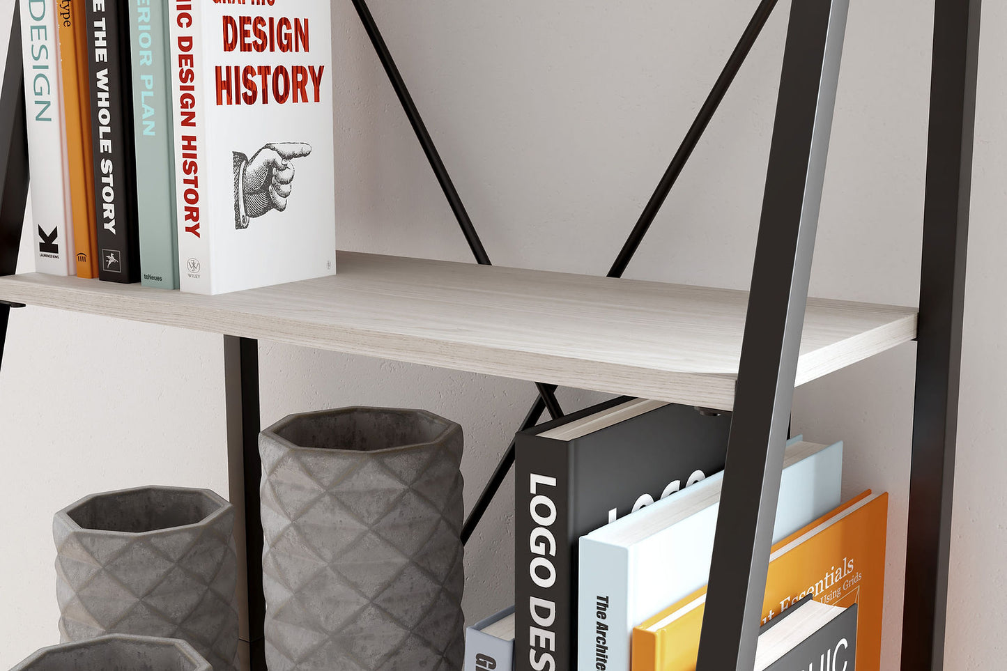 Bayflynn White/Black Bookcase H288