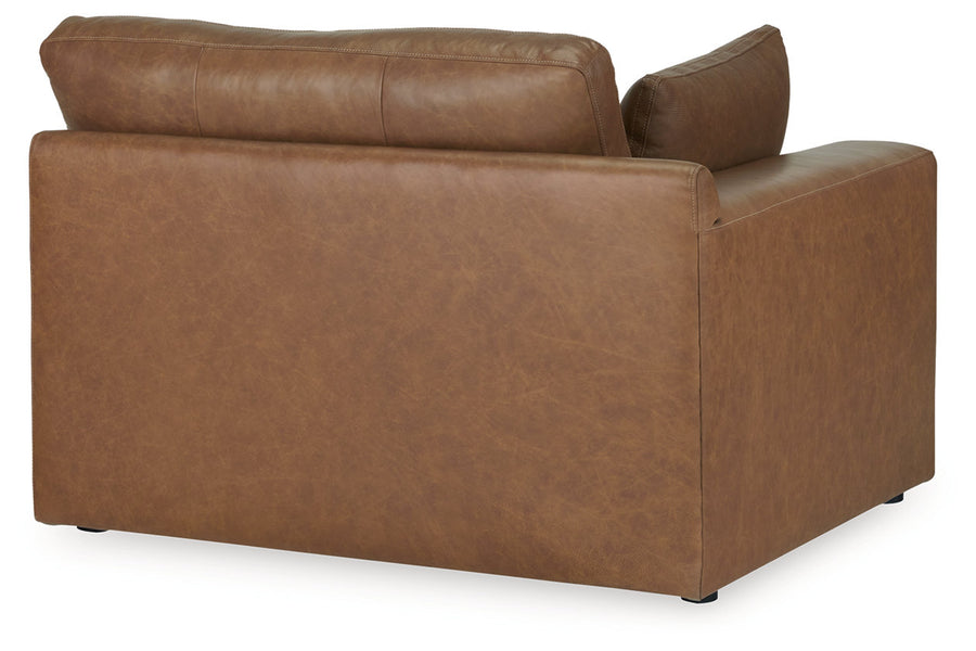 Emilia Caramel GENUINE LEATHER 5pc Sectional 30901