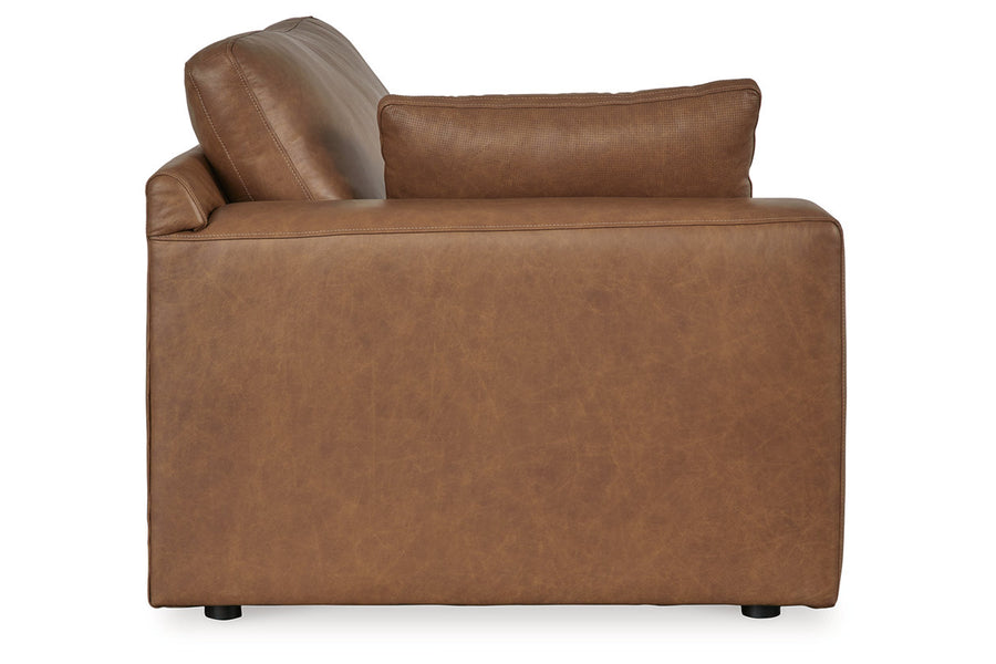 Emilia Caramel GENUINE LEATHER 5pc Sectional 30901