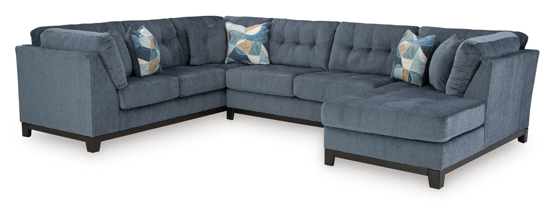 Maxon Navy 3pc Sectional with Chaise 33003