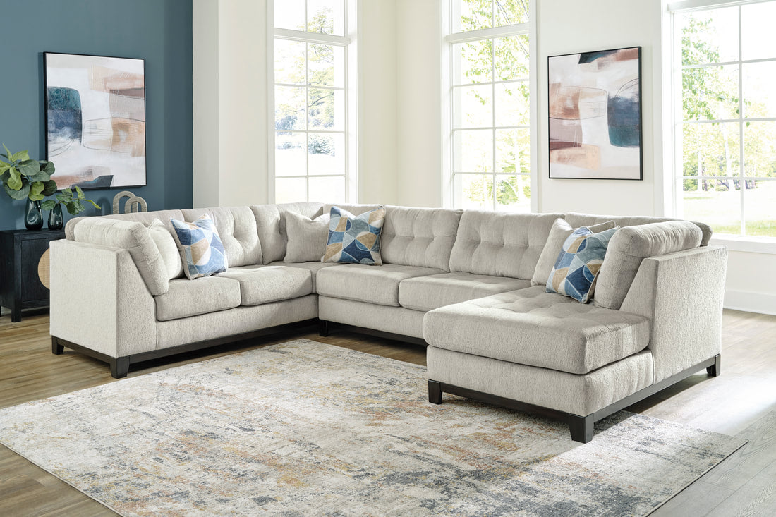 Maxon Place Stone 3pc Sectional with Chaise 33004