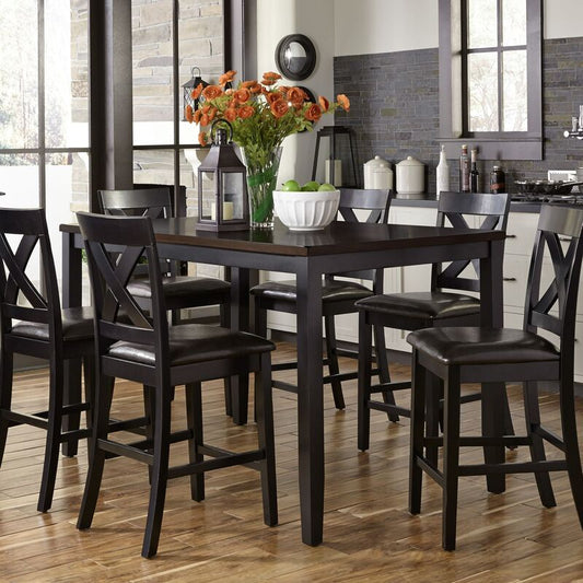 Thornton  Black/Brown 7pc Dining Room Set 464