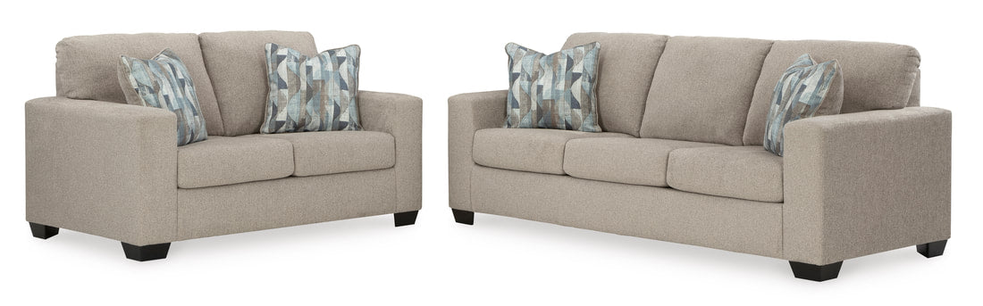 Deltona Parchment Sofa and Loveseat 51204