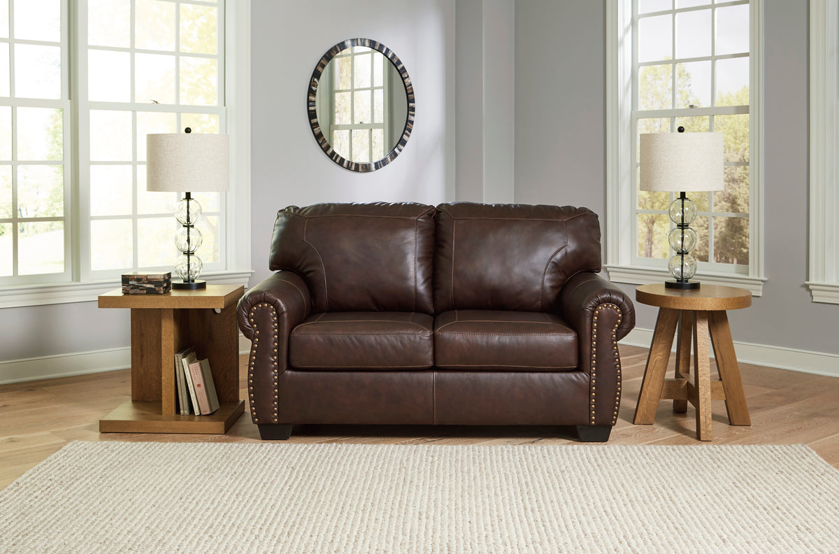 Colleton Brown GENUINE LEATHER Sofa and Loveseat 52107