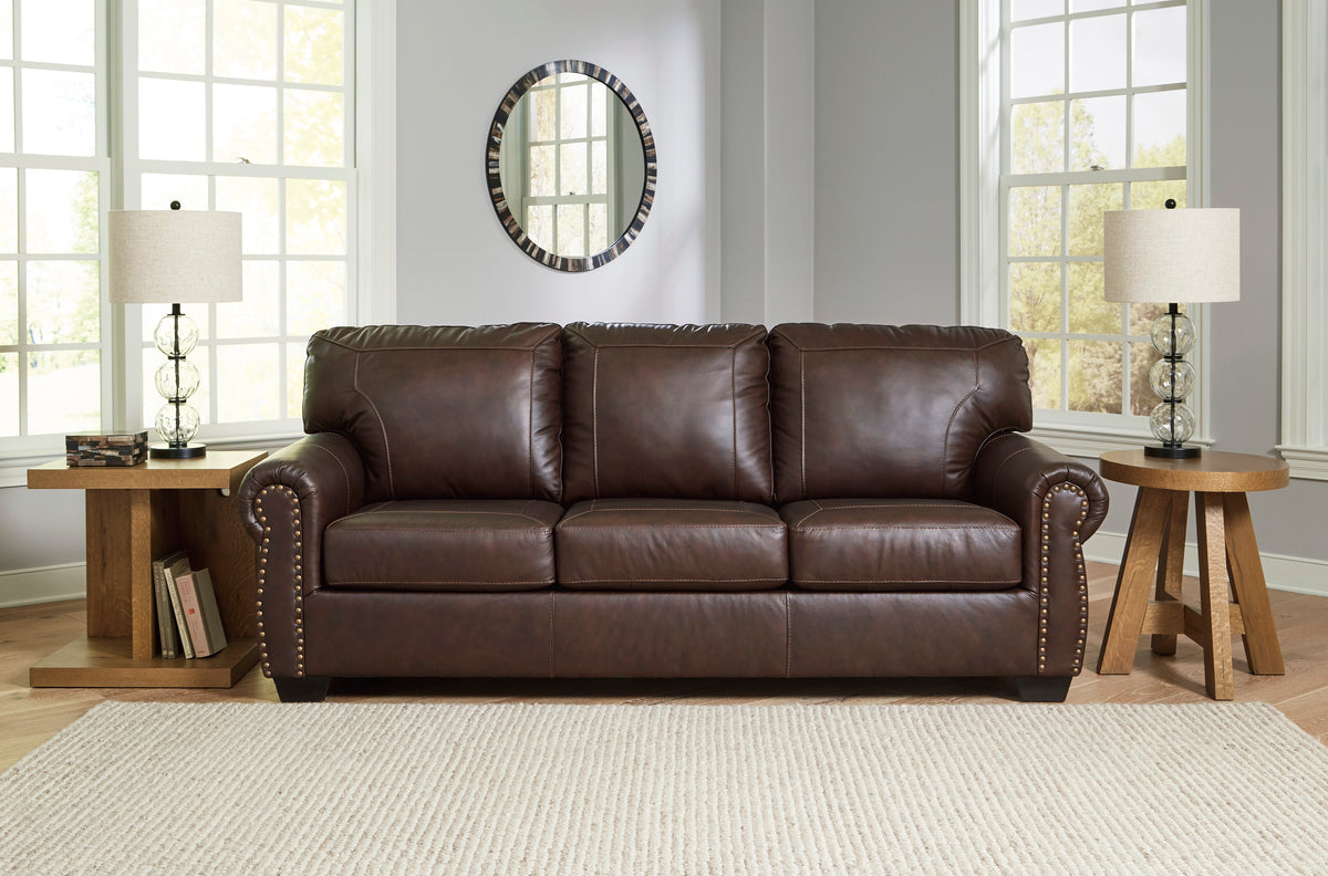 Colleton Brown GENUINE LEATHER Sofa and Loveseat 52107