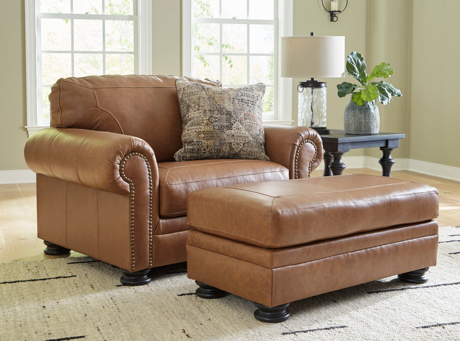 Carianna Caramel Genuine Leather Sofa And Loveseat 57604