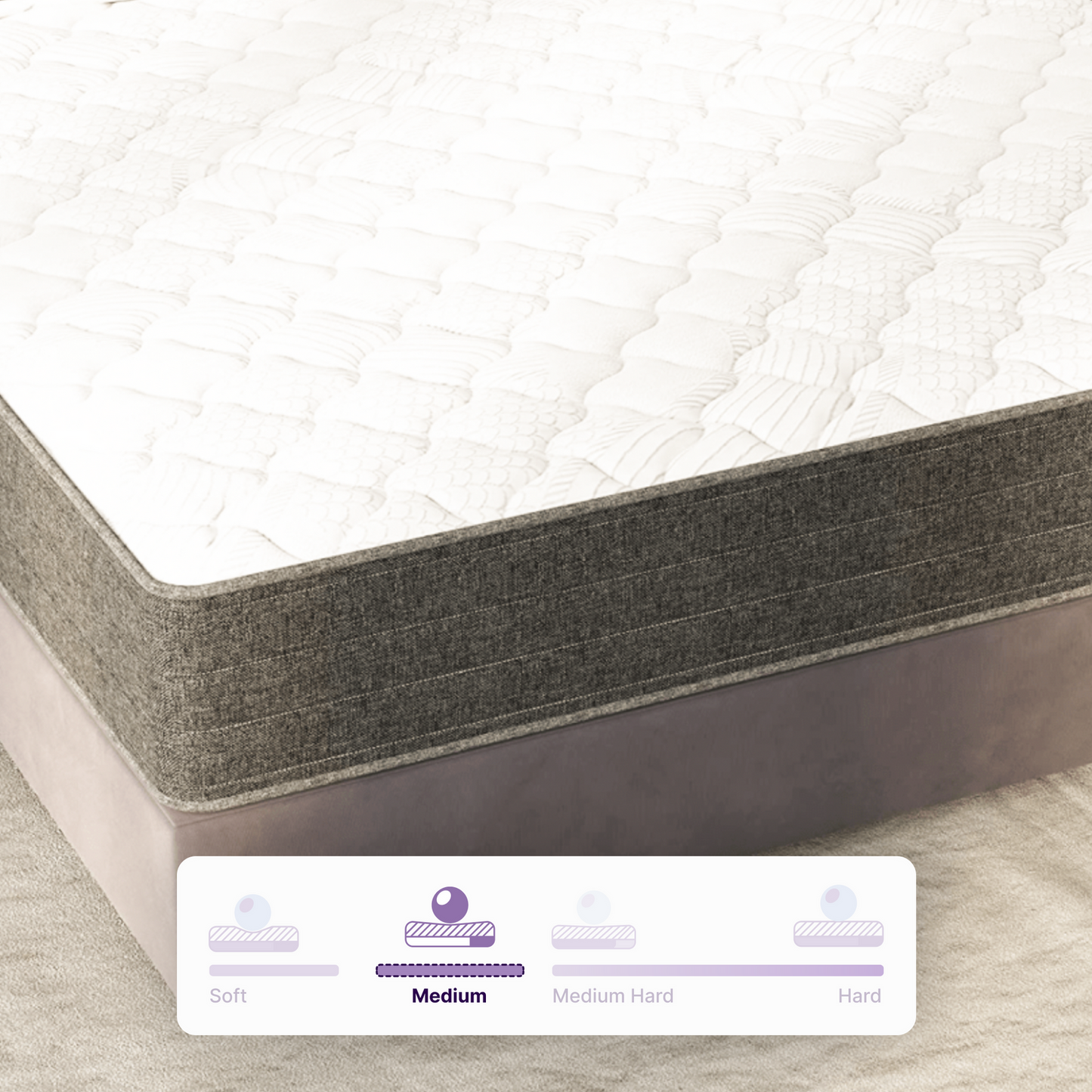 Victoria 12" Queen Victoria Cooling Gel And Pocket Coil Hybrid Mattress(Medium-Firm)