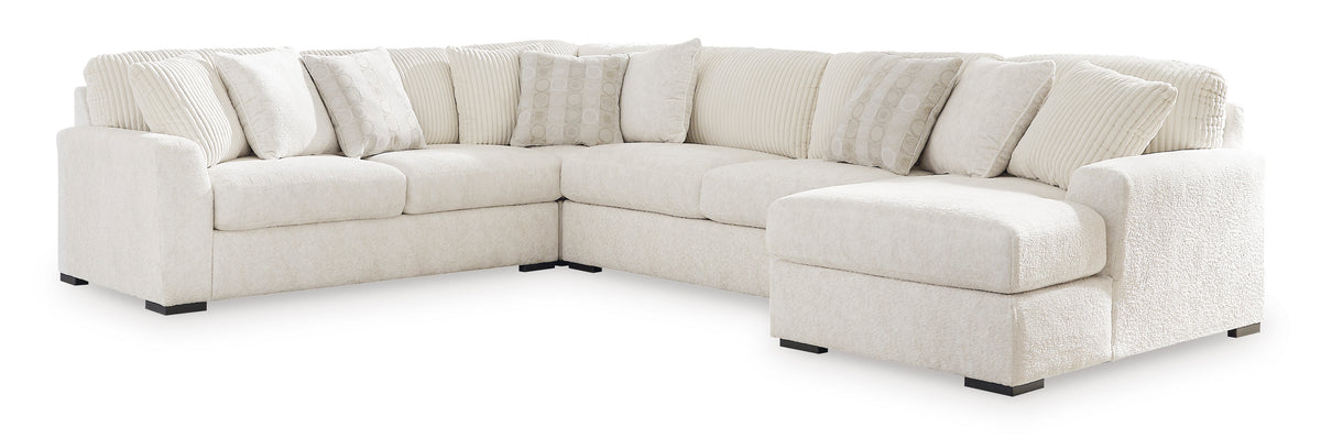 Chessington Ivory OVERSIZED 4pc RAF Chaise Sectional 61904