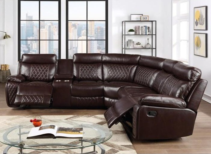 Texas Star Brown Reclining Sectional  S7262