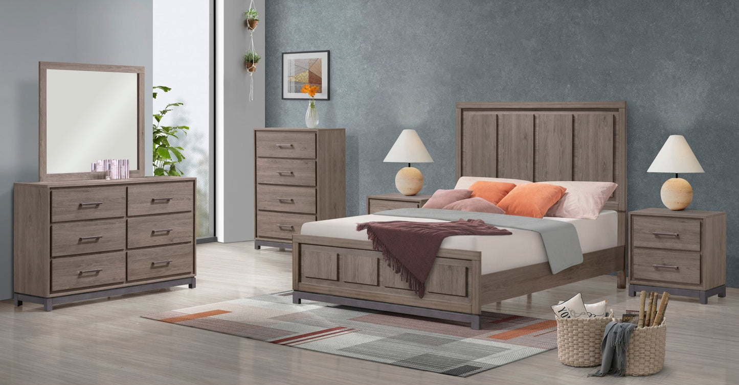 River Brown Finish Panel Bedroom Set | B3150 - Harwin Furniture