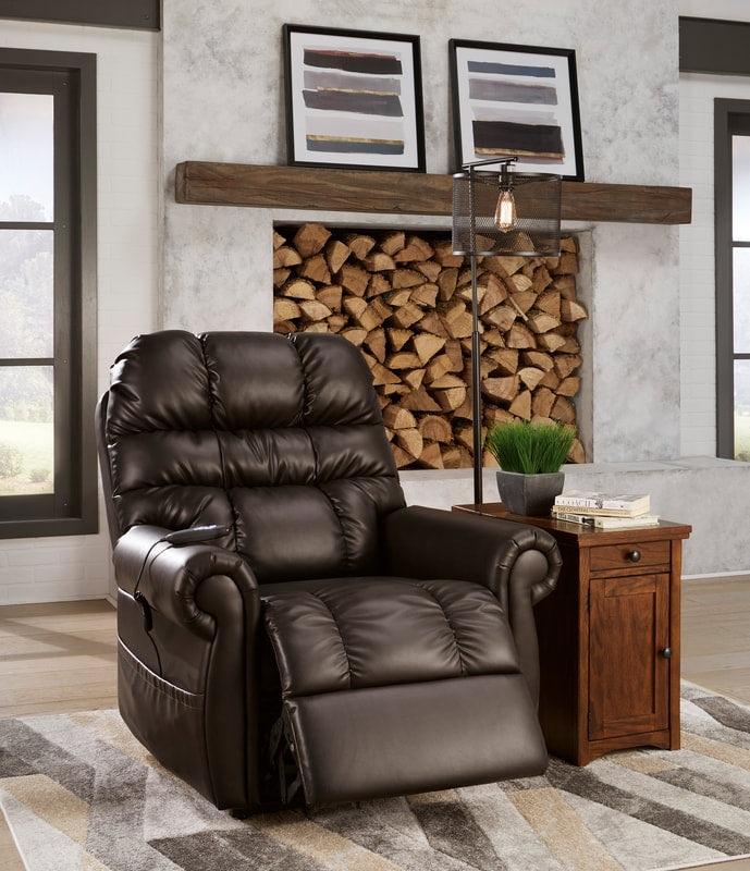 Mopton Chocolate Lift Chair Recliner 75508