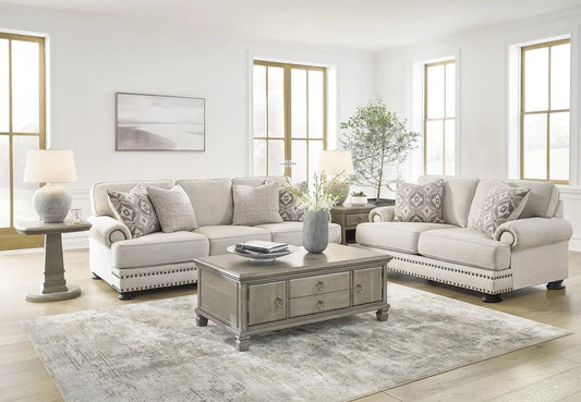 Merrimore Linen Sofa and Loveseat 65504