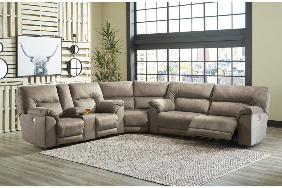 Cavalcade Slate 3pc POWER Reclining Sectional 77601