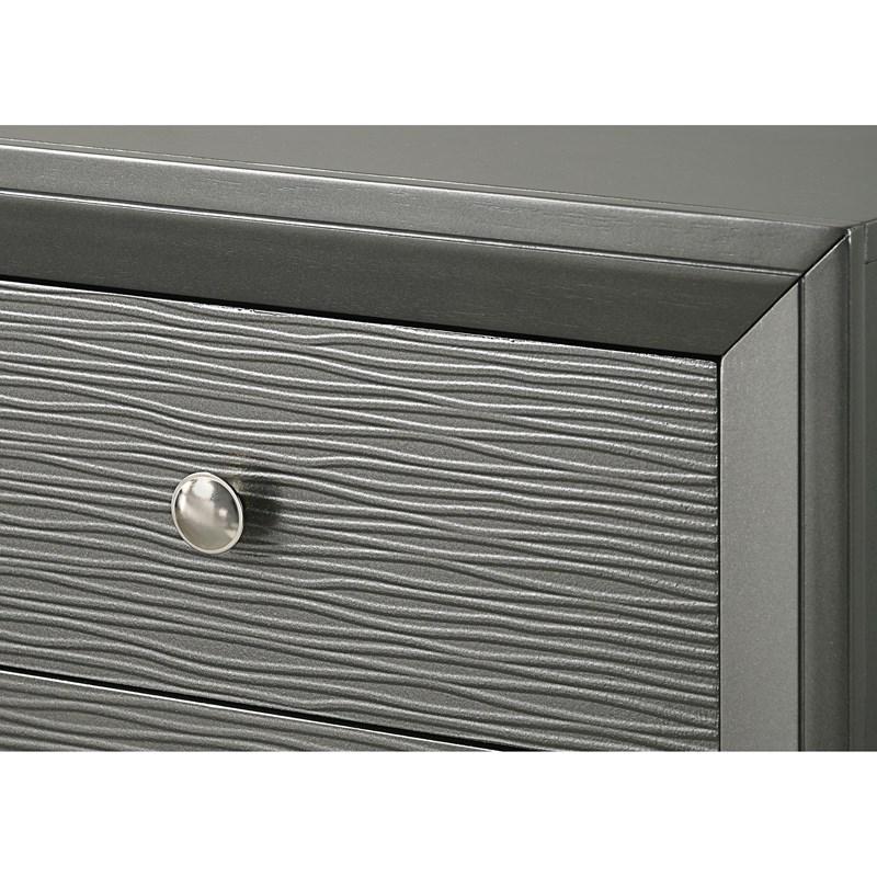 Denker Gunmetal Panel Bedroom Set  B4715