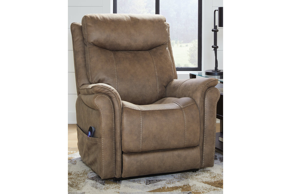 Lorreze Driftwood Power Lift Recliner (HEAT/MASSAGE)