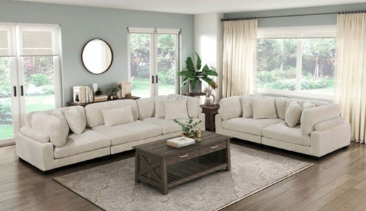 Traverse Beige Sofa and Loveseat 8555