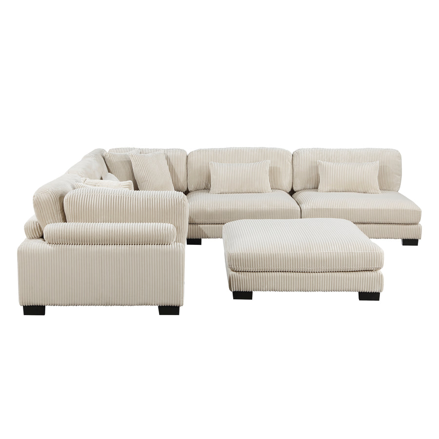 Traverse Beige 6pc Modular Sectional 8555