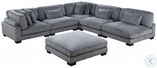 Traverse Gray 6pc Modular Sectional 8555