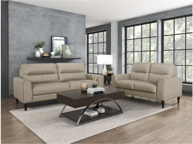 Lewes Latte Sofa and Loveseat 8566