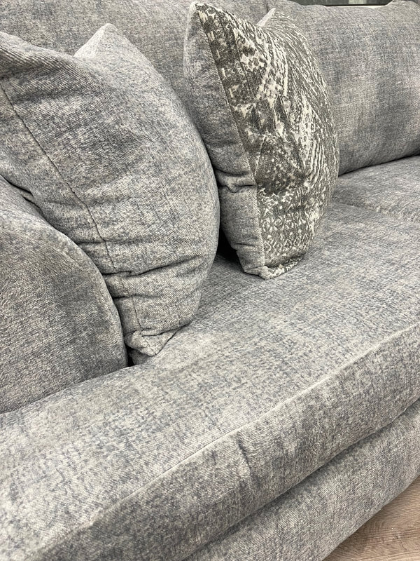 Grey Velvet OVERSIZED Sectional 900