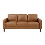 Malcolm Brown Faux Leather Sofa And Loveseat 9203