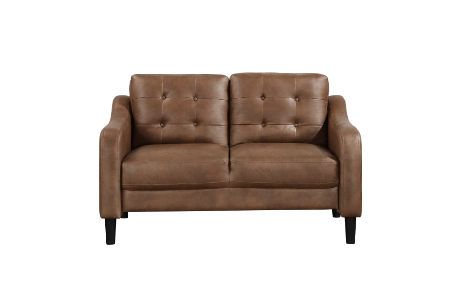 Mallory Brown Microfiber Sofa and Loveseat