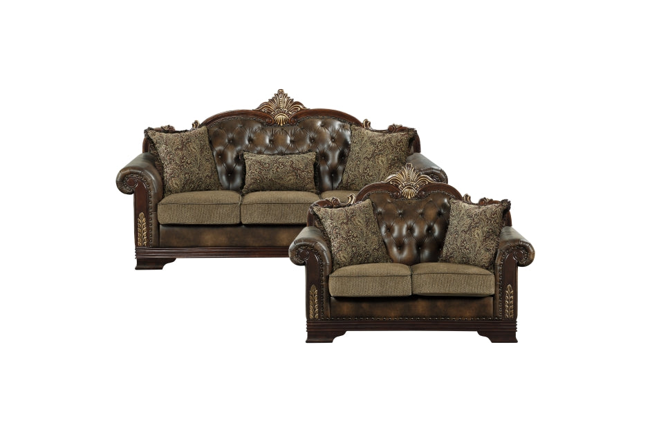 Croydon Brown Sofa and Loveseat 9815