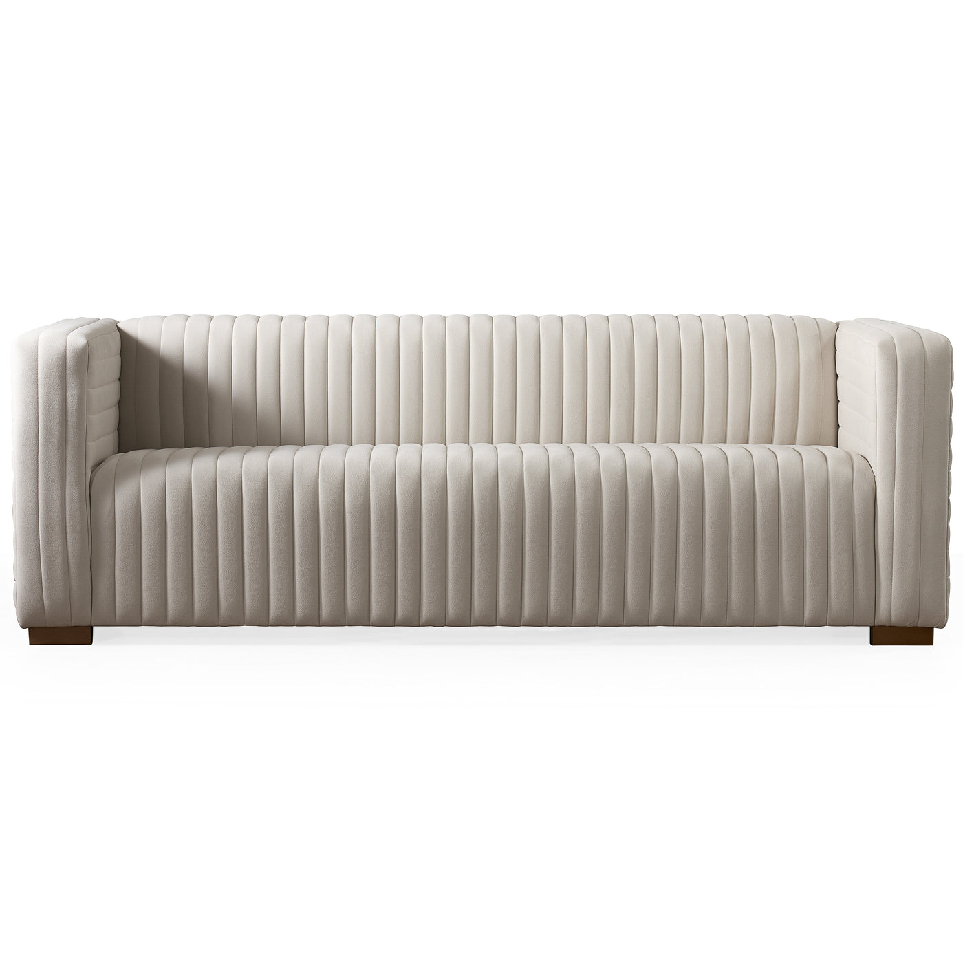 Elara Cream Velvet 91" Sofa