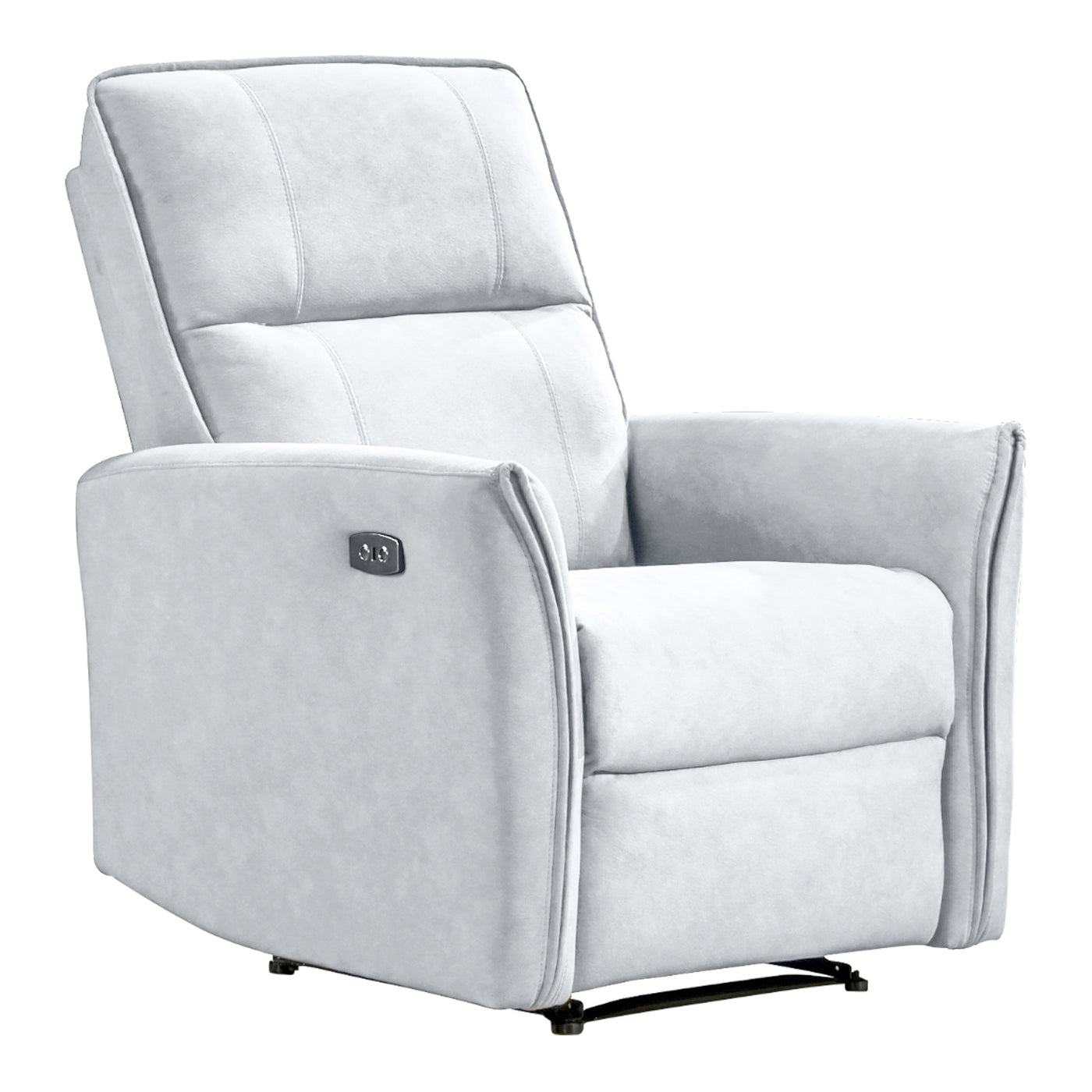 Asheville Grey Suede POWER Recliner Chair