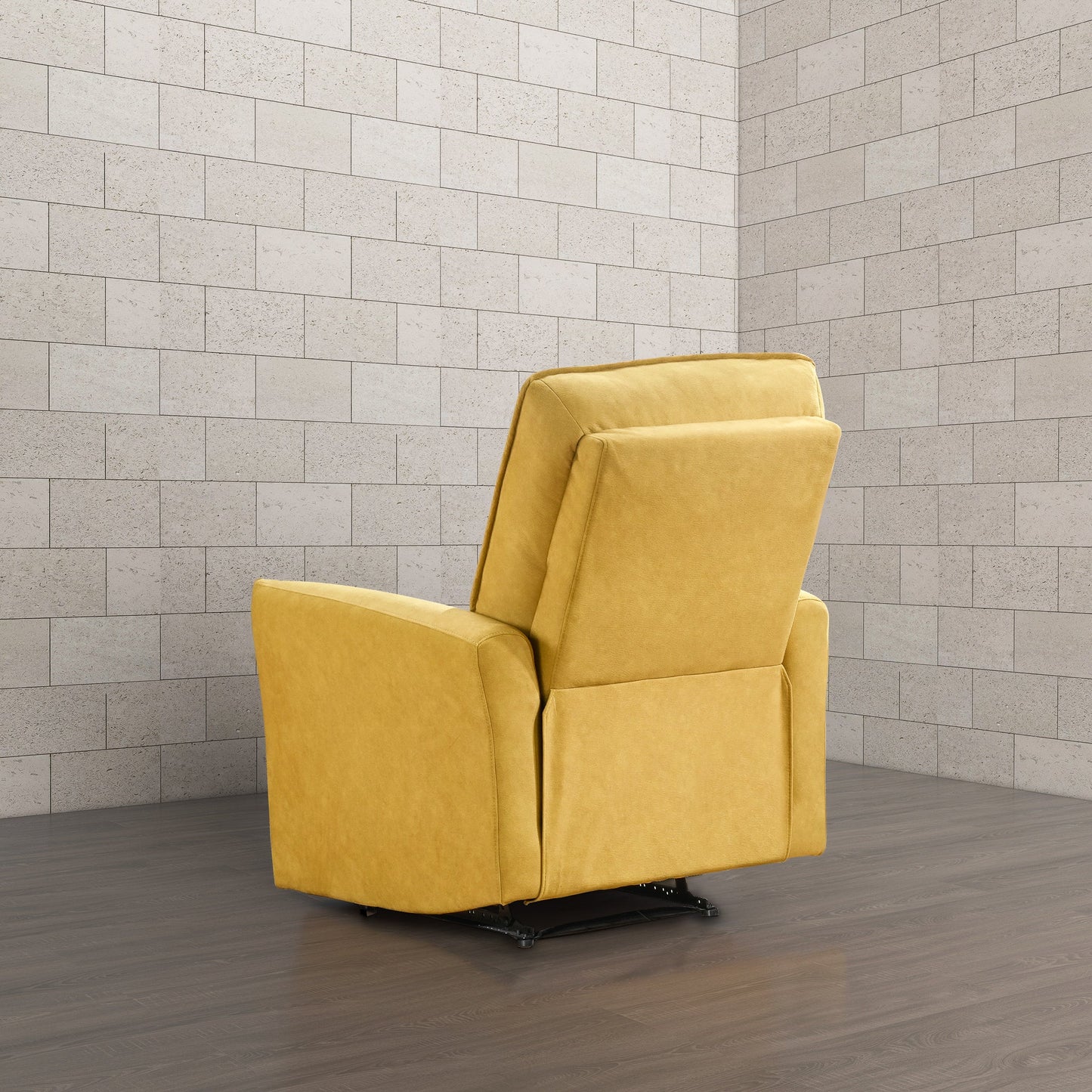 Asheville Dark Yellow Suede POWER Recliner Chair